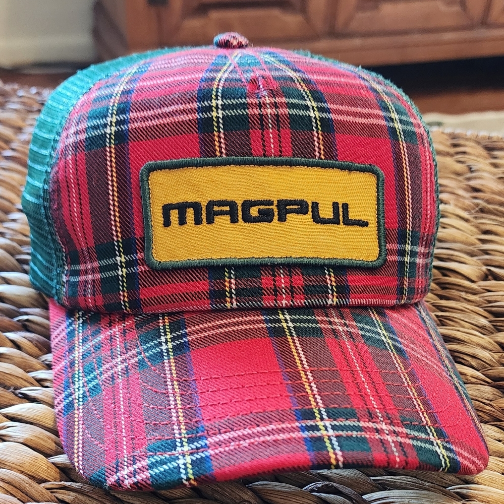 Magpul Plaid Flannel Christmas Ball Cap Hat Gorpcore Headwear Snapback Green